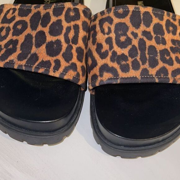 NINE WEST Leopard Slides Womens Size‎ 6.5 - Picture 3 of 8